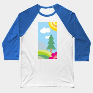 Landscapes Colourfull Illustration Baseball T-Shirt